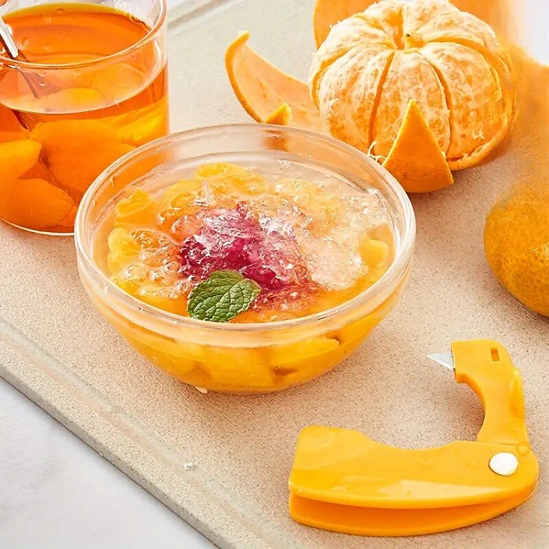 1 stuks, sinaasappelschiller, plastic sinaasappelschiller, vingergrapefruitschillen, granaatappelschiller, eenvoudige citroenschiller, grapefruitschiller, creatieve snijder, sinaasappelschiller met 2025 - $8.99 –P3