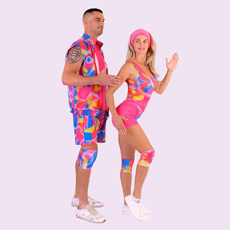 Couples Movie Rollerblade Outfits Doll Suits Jumpsuit Hot Pink Men's Women's Couple's Cosplay Costume Halloween Carnival Masquerade 2026 - $31.99 –P5