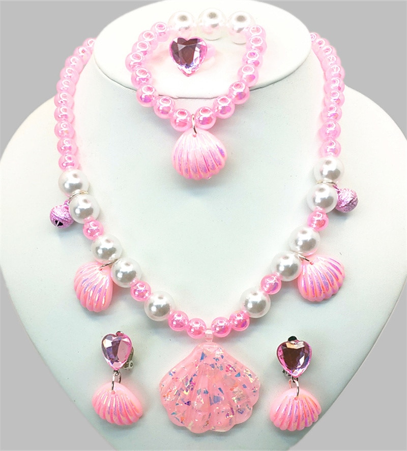 Festival Performance Requisiten Prinzessin Kleid Zubehör Set Meerjungfrau farbiger Schmuck Mädchen Kleid Zubehör Kinder 2025 - $11.99 –P2