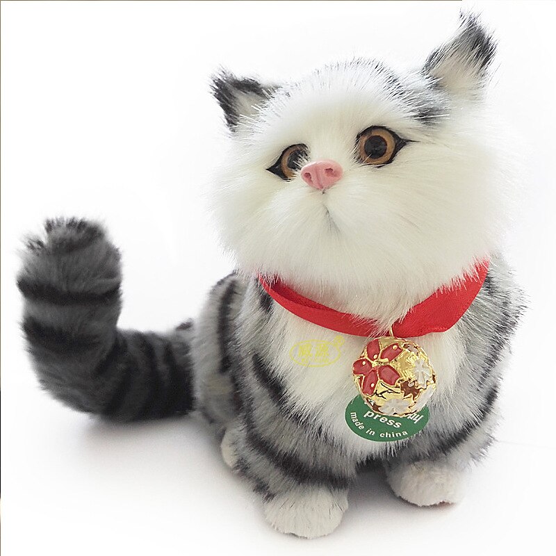2025年 模擬猫人形装飾品卸売手工芸品クリエイティブギフトモデルは尻尾を振ってぽっちゃりと呼びます コレクション – $20.99 –P12