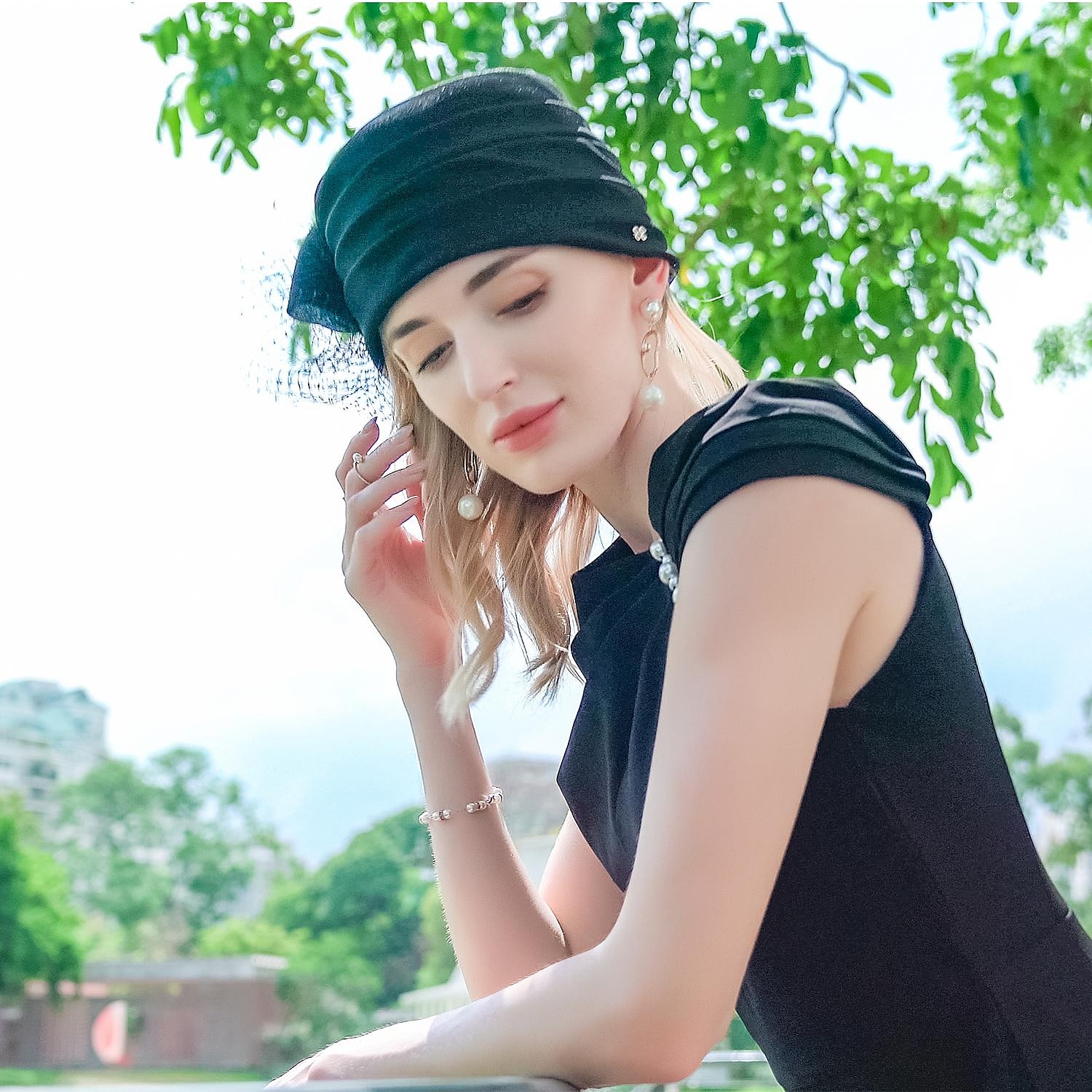 cappelli cappello a secchiello in fibra di seta ghiaccio cappello floscio matrimonio tea party elegante semplice romantico con copricapo in tulle bowknot del 2025 a $34.99 –P1