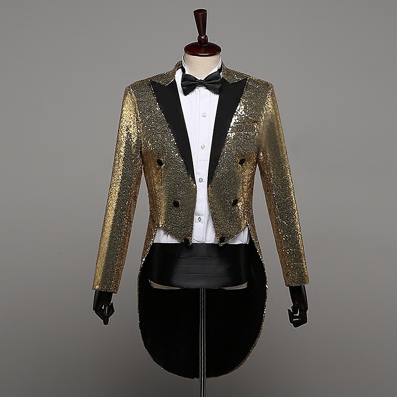 Retro Vintage Disco 1980s Tuxedo Suits & Blazers Tailcoat Disco Sequins Men's Masquerade Party / Evening Pride Parade Pride Month Adults' Coat 2025 - $71.99 –P3