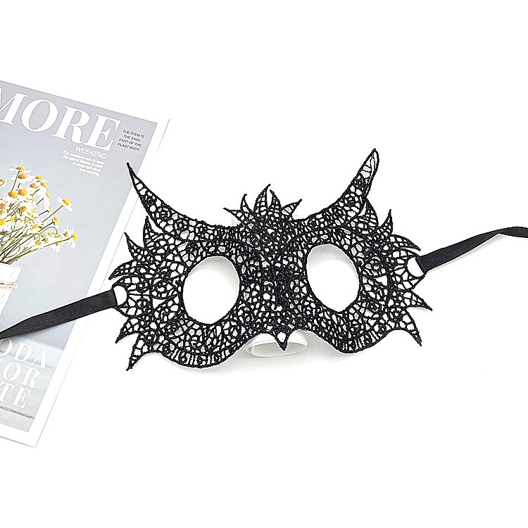 10 pezzi maschera in pizzo per feste per adulti mezzo viso ballo in maschera oggetti di scena di Halloween per donne maschera per gli occhi nera divertente del 2025 a $19.49 –P6