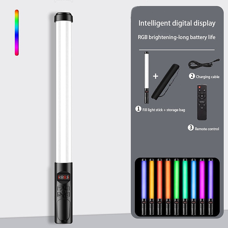 Lumière de bâton de caméra RVB, éclairage portatif, prise de photo portable, prise de vue vidéo, lumière de remplissage, lumière d'ambiance de salle de diffusion en direct intérieure de 2025 ? $40.99 –P6
