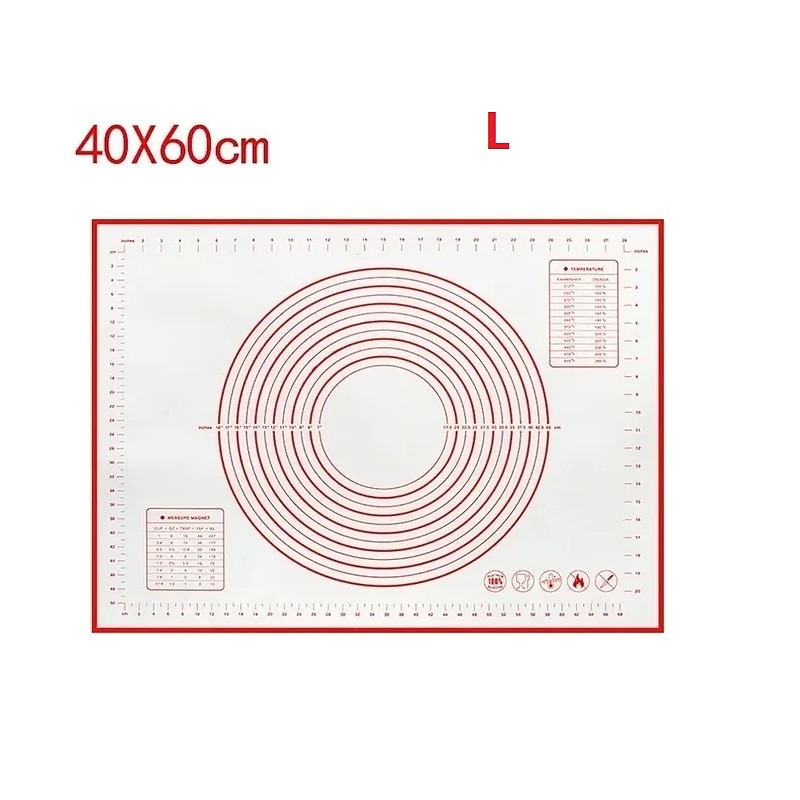 Estera de silicona para hornear, almohadilla para amasar, cocina, crepes, masa de pizza, sartén antiadherente, estera de pastelería 2025 - $10.99 –P1