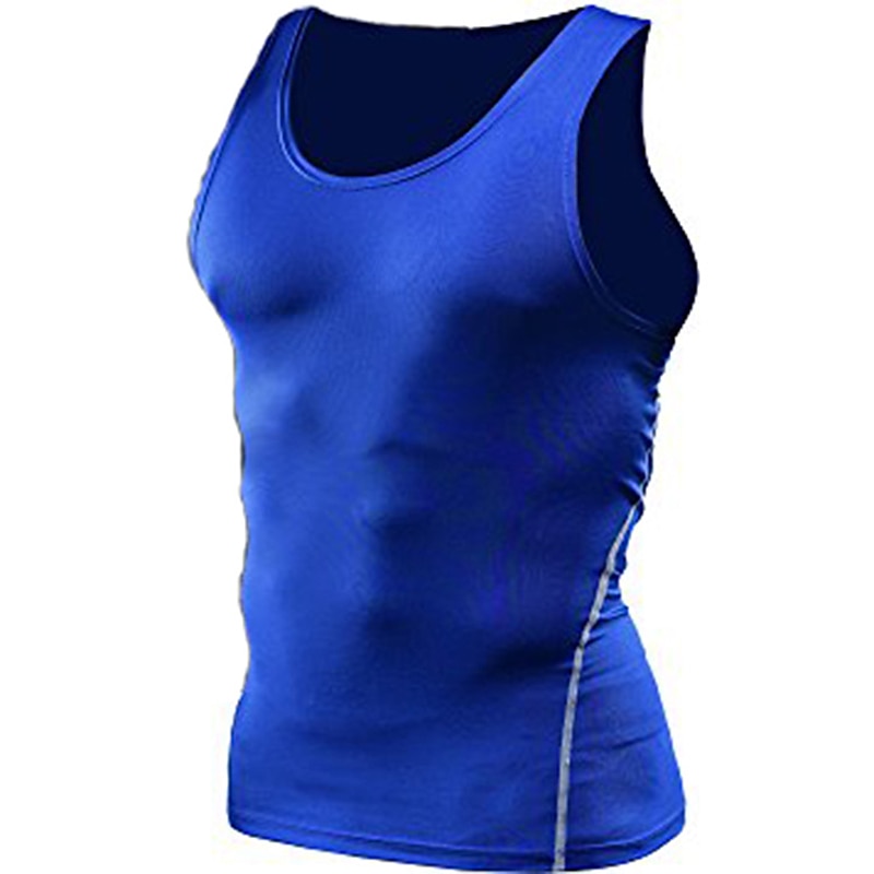 Pánské Gymnastická košile Kompresní nádrž Fitness Tank Pánské topy Tričkový Bez rukávů Sporty a outdoor Dovolená Jdeme ven Běžné / Denní Posilovna Rychleschnoucí Prodyšné Měkké Bez vzoru Černá Bílá 2025 - $12.99 –P11