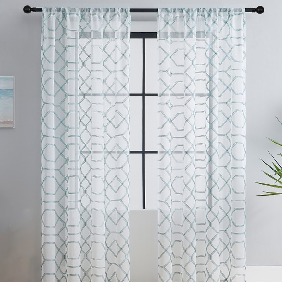 Rideau semi-transparent blanc brodé de feuilles, ensemble de rideaux à passe-tringle, panneau de fenêtre, drapé pour chambre de fille/chambre d'enfant/crèche/salon 1 panneau de 2025 ? $18.49 –P15