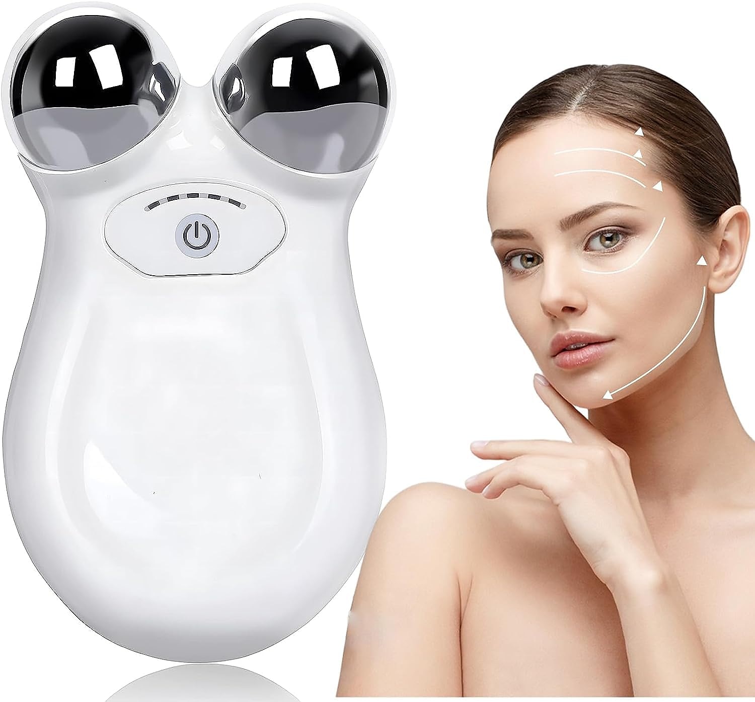 apparaat voor gezicht en hals, microstroom gezichtsapparaat anti-aging en rimpelverminderaar huidverjonging, microsculpt apparaat gezicht voor huidverzorging en massage 2025 - GBP £22 –P4