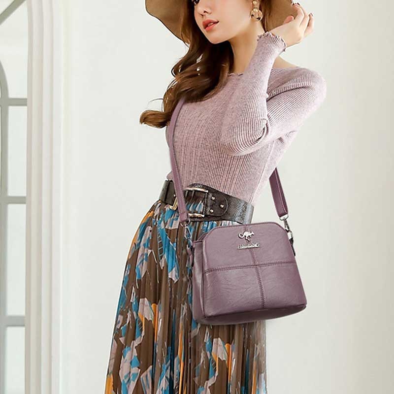 Women's Small Red Faux Leather Crossbody Bag – Minimalist Shoulder Purse with Adjustable Strap for Casual Outings and Daily Use 2025 - $19.99 –P4