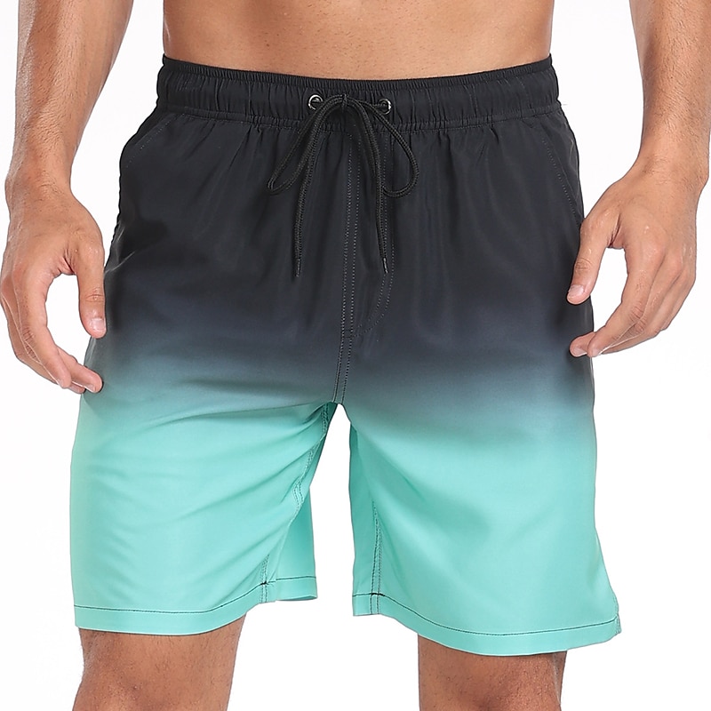 Herr Boardshorts Badkläder Badshorts Strand Simbassäng Andningsfunktion Snabb tork Löpning Fritid Snörning Elastisk midja Foder Lutning Knelängd Gymnastik Sportkläder Rodnande Rosa Blå Microelastisk 2025 - $17.99 –P5
