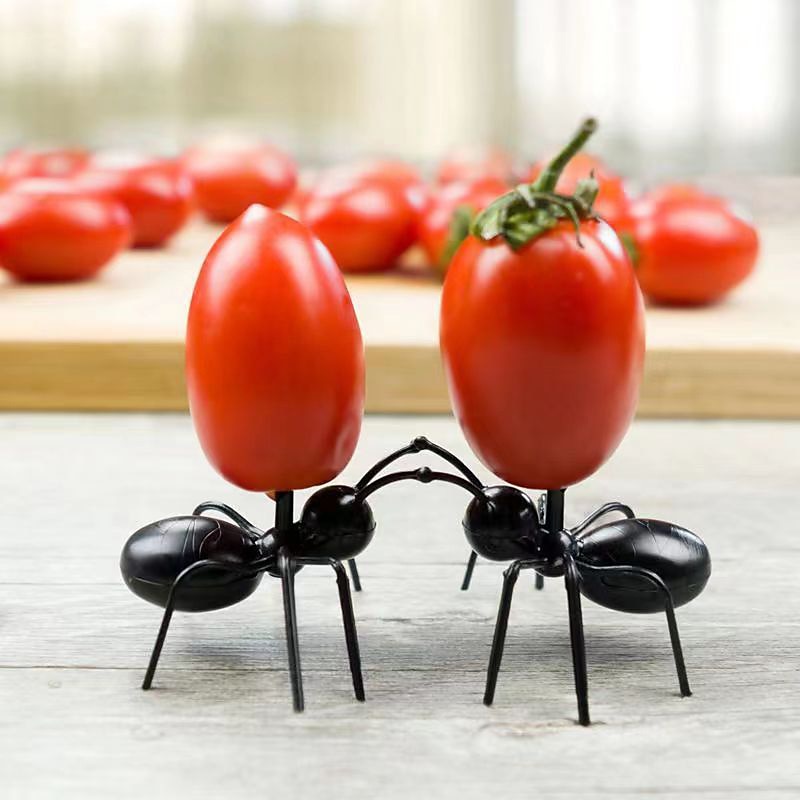 12 pz formiche cibo raccoglitori di frutta decorazione forchette a forma di formica spuntino torta dessert stoviglie per la cucina di casa cena di festa raccoglitore di frutta per ristoranti/bar del 2025 a $8.99 –P2