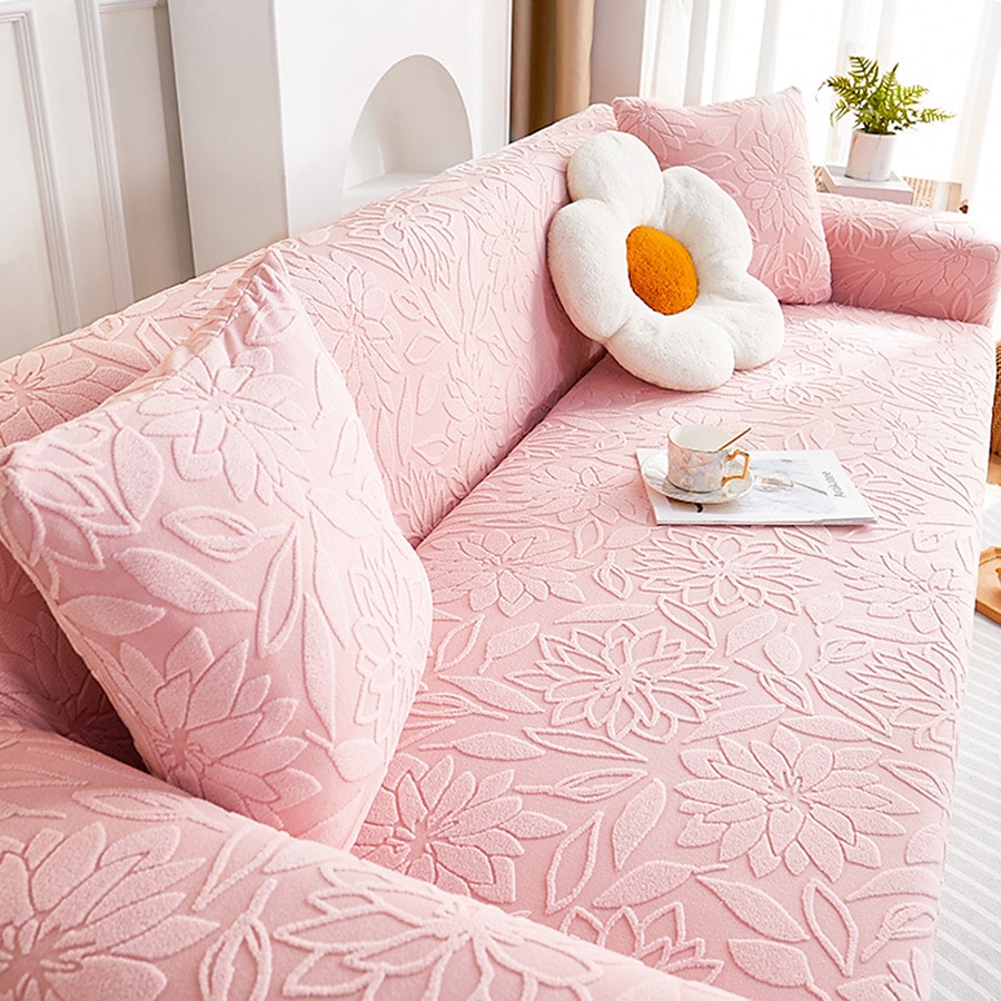 Floral Jacquard Sofa Cover Stretch Slipcovers Soft Durable Couch Cover 1 Piece Spandex Fabric Washable Furniture Protector fit Armchair Seat/Loveseat/Sofa/XL Sofa/L Shape Sofa 2025 - $31.99 –P15