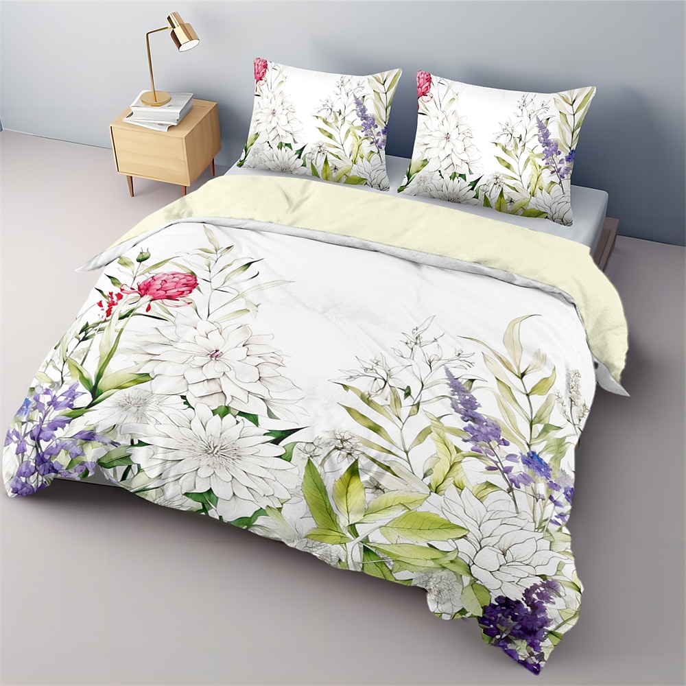 100% Cotton Duvet Cover Set Floral Pattern Comforter Set Soft 3-Piece Luxury Bedding Set Home Decor Dusk Bedding Gift King Queen Full Size 2025 - $60.99 –P5