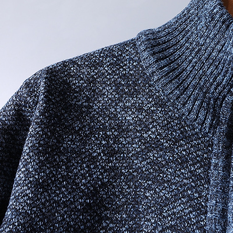 Men's Pullover Sweater Jumper Knit Sweater Quarter Zip Pullover Sweater Ribbed Knit Regular Knitted Quarter Zip Plain Stand Collar Keep Warm Modern Contemporary Daily Wear Going out Clothing Apparel 2025 - $22.99 –P8