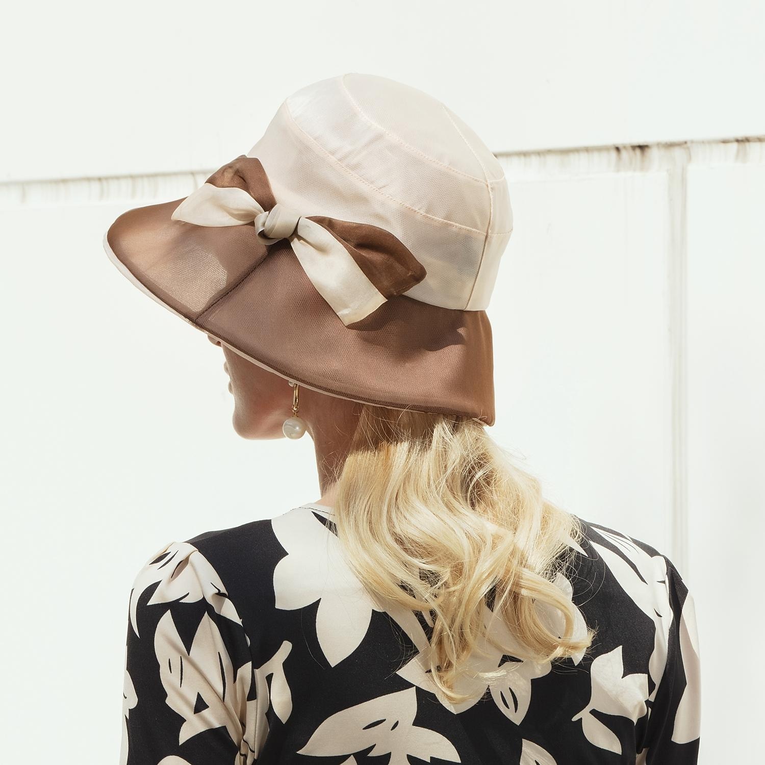Hats Ice Silk Bucket Hat Floppy Hat Sun Hat Wedding Tea Party Elegant Wedding With Bowknot Splicing Headpiece Headwear 2026 - $51.99 –P1