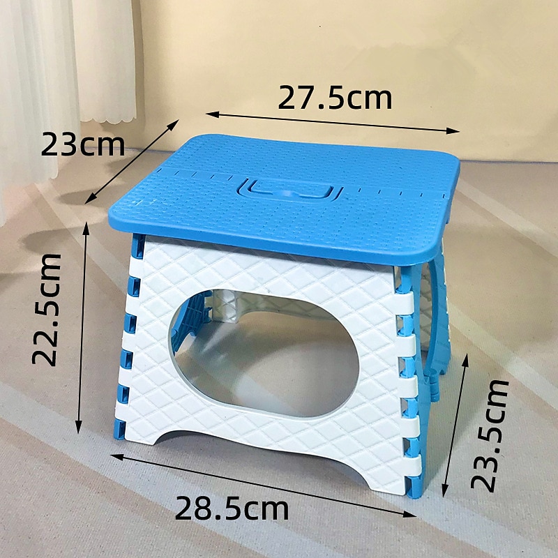 2025年 プラスチック折りたたみ小さなスツールキャンプポータブル靴交換スツールクリエイティブミニ屋外ポータブル折りたたみスツール家庭用  コレクション – $9.49 –P8
