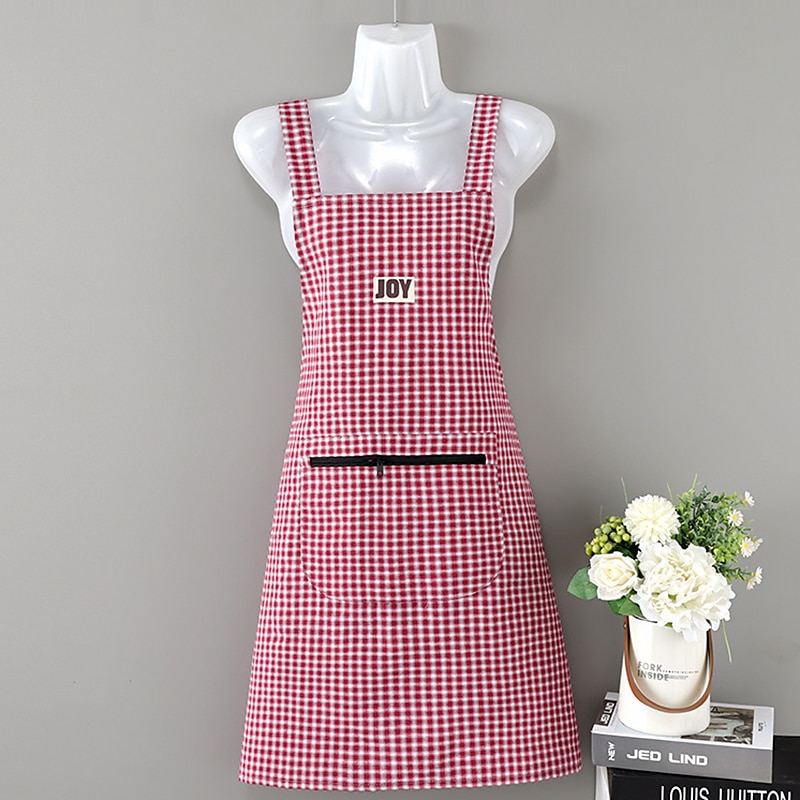 Delantal 100% algodón transpirable para uso doméstico, cocina, moda de verano para mujer, linda versión japonesa y coreana de delantal, estampado de trabajo antimanchas de aceite 2025 - $10.99 –P13