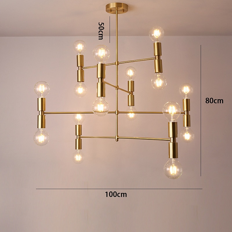 led μενταγιόν 55/100cm φωτιστικό οροφής ρυθμιζόμενο ύψος μενταγιόν μοντέρνο φωτιστικό οροφής μέσα του αιώνα για σαλόνι, τραπεζαρία, κουζίνα 2025 - $503.99 –P11