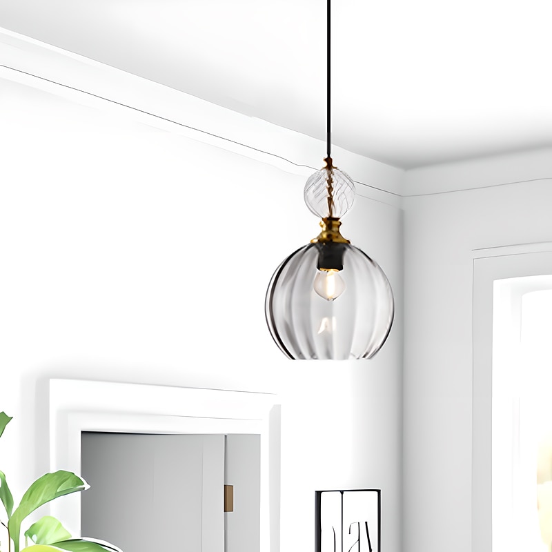 Nordic Style Glass Pendant Lamp, Creative Colored Glass Hanging Lamp Lampshade, Flush Mount Ceiling Chandelier, E27 Screw Single Pendant Light, Cafe Decoration Lighting Fixtures 110-240V 2025 - $229.99 –P6