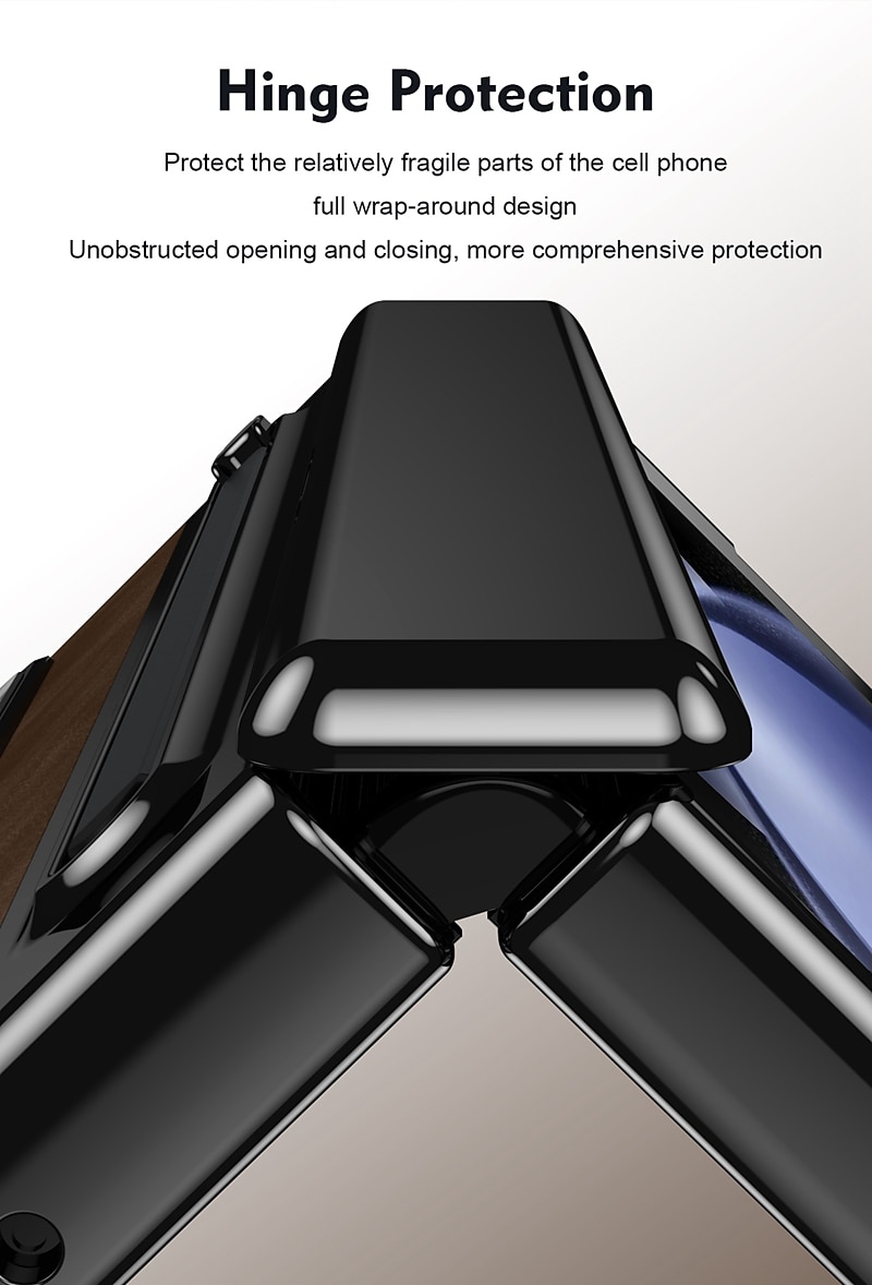 Phone Case For Samsung Galaxy Z Fold 7 Z Fold 6 Z Fold 5 Z Fold 4 Back Cover with Screen Protector Full Body Protective Camera Lens Protector Retro Armor PC PU Leather 2025 - $35.99 –P7