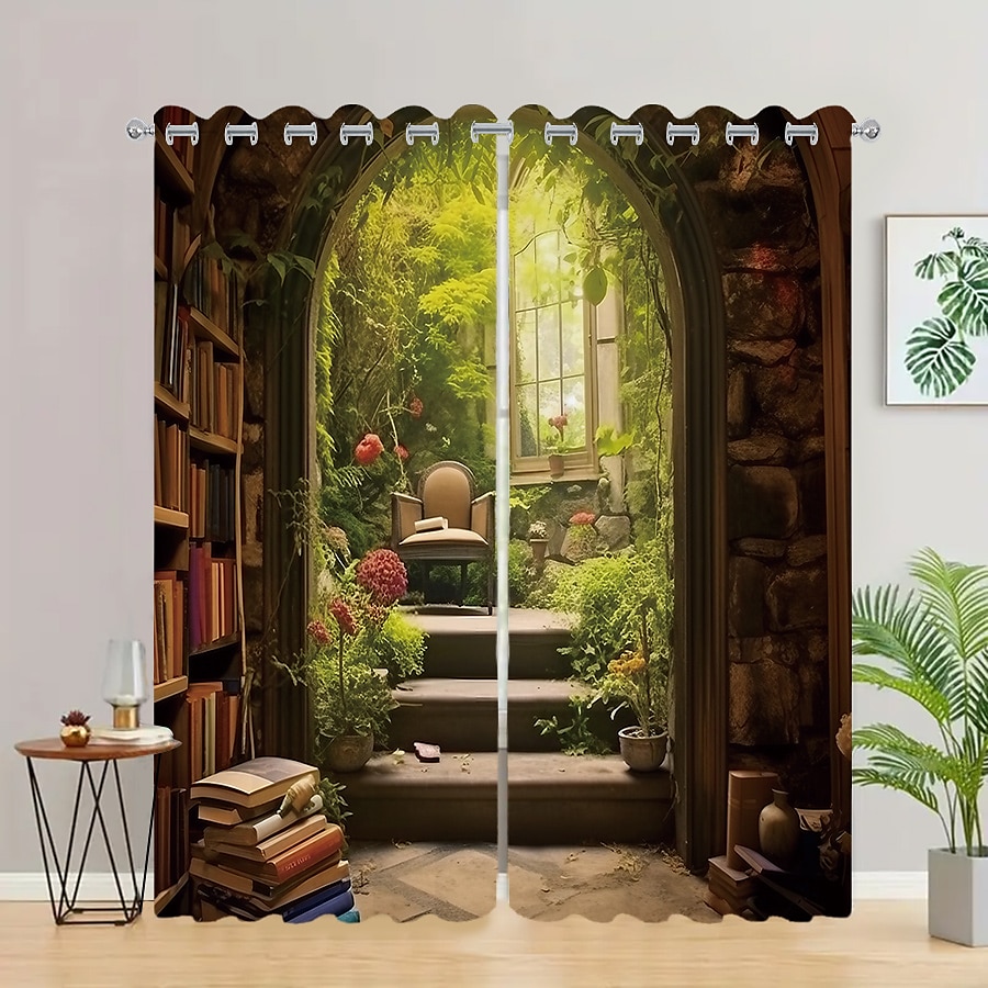 2 panele zasłona do pokoju fantasy zasłony zaciemniające do salonu sypialnia kuchnia zabiegi na okna zaciemnienie pomieszczenia z izolacją termiczną 2025 - $39.99 –P1