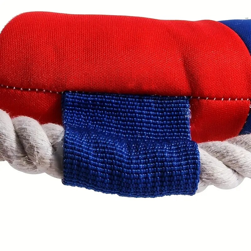 1pc Life Ring Design Pet Grinding Teeth Squeaky Plush ToyDurable Chew Toy For Dog Interactive Supply 2025 - $18.49 –P5