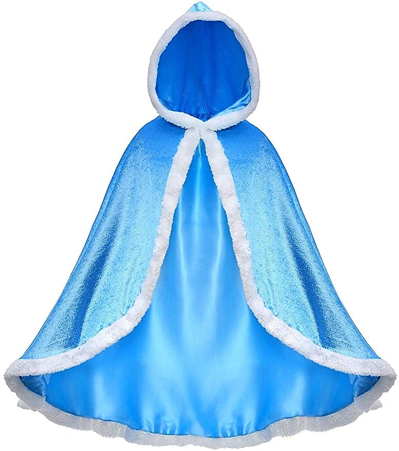 conjunto com vestido de tule princesa capa com capuz capa elsa coroa luvas varinha colar brincos meninas roupas congeladas vestido de menina flor filme cosplay fantasia cosplay festa de carnaval dia de 2025 por $50.99 –P7
