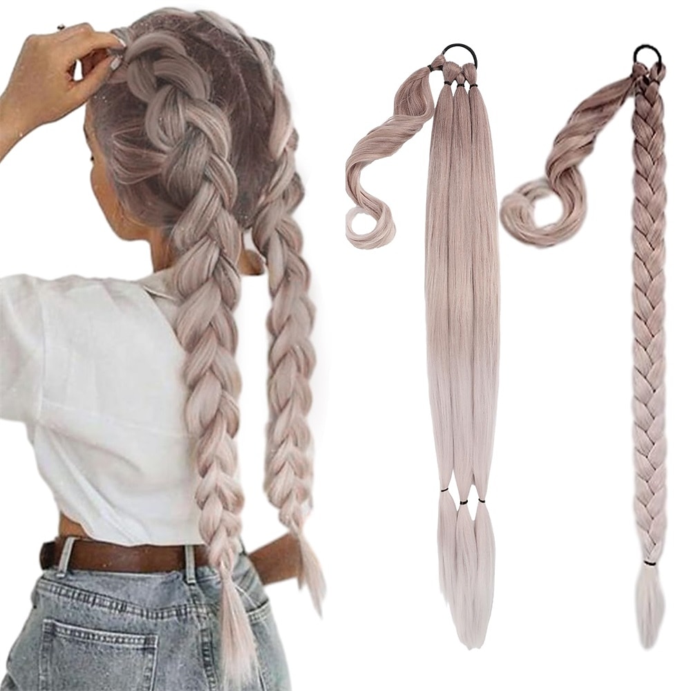 A cordoncino Code Soffice / Naturale / Facile da indossare Capelli sintetici Pezzo di capelli Estensione capelli Liscio 81 cm Da sera / Festa / Serata / Da tutti i giorni del 2025 a $13.99 –P5