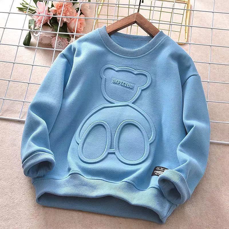 Barn Pojkar Tröja Björn Bokstav Långärmad Crewneck Vår Höst Mode Häftig Dagligen Bomull Utomhus Ledigt 2025 - $11.49 –P4