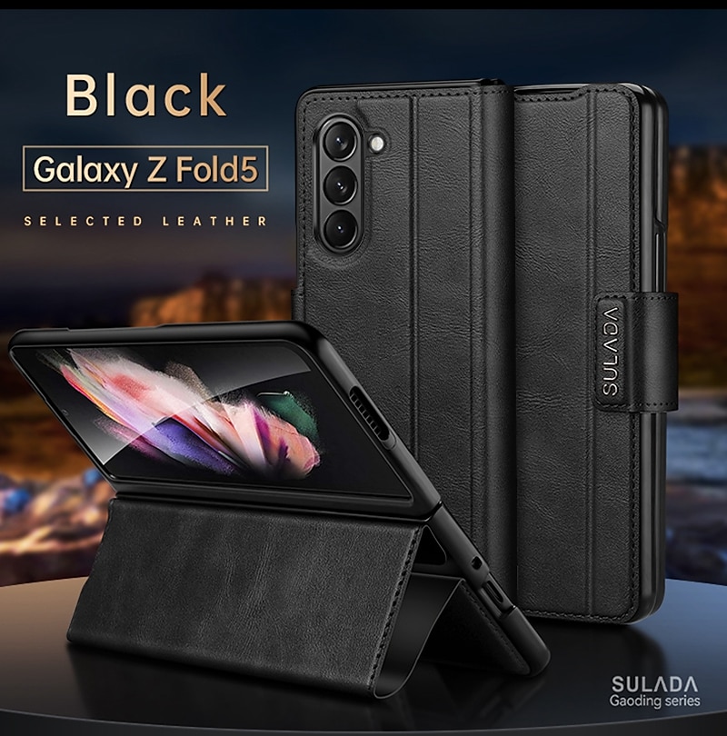 Phone Case For Samsung Galaxy Z Fold 6 Z Fold 5 Z Fold 4 Z Fold 3 Z Fold 2 Back Cover with Stand Holder Magnetic Shockproof Retro TPU PU Leather 2025 - $29.99 –P13