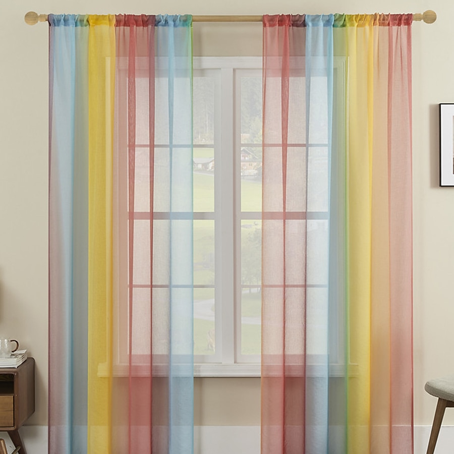 Czerwcowy Miesiąc Dumy LGBT Tęczowa Połprzezroczysta Zasłona Zestaw Zasłon do Sypialni Nastolatek Panel Okienny Firany Zasłony do Pokoju Dziewczynki/Pokoju Dziecięcego/Żłobka/Sali 1 Panel 2025 - $16.99 –P10