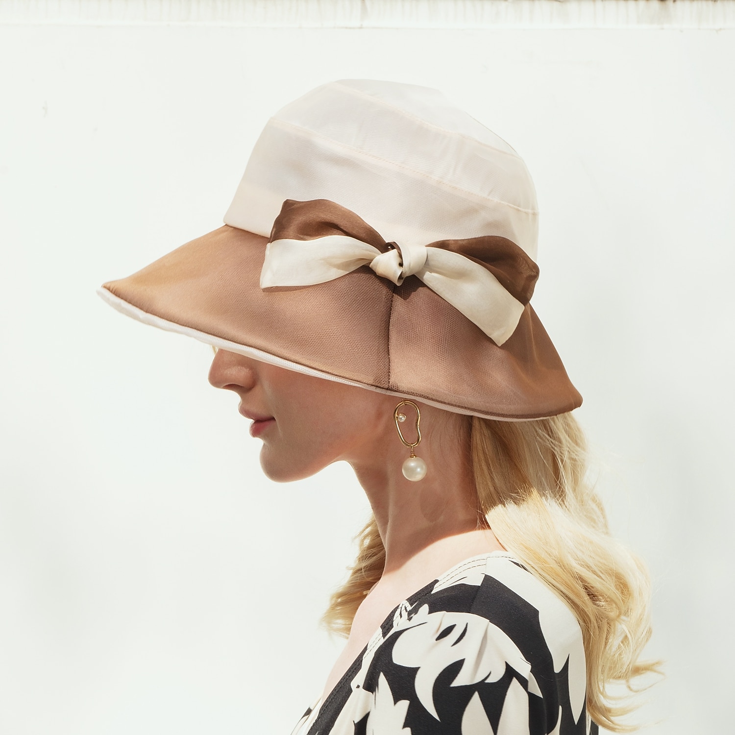 Hats Ice Silk Bucket Hat Floppy Hat Sun Hat Wedding Tea Party Elegant Wedding With Bowknot Splicing Headpiece Headwear 2026 - $51.99 –P6