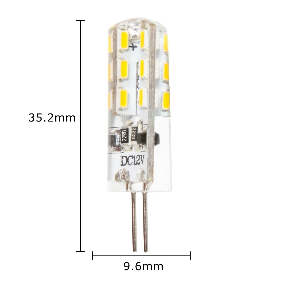 20 pz 10 pz g4 ha condotto la lampadina 2 w 24 led dc12v 3014smd risparmio mini lampada in silicone 360 angolo del fascio sostituire la luce alogena faretto lampadario del 2025 a $21.99 –P2