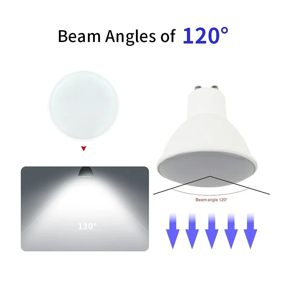 2025年 10 個 LED スポットライト gu10 LED 電球 6 ワット調光可能な LED ランプ 220v スポットライトランパダトウモロコシ電球 GU 10 アンプルランプ  コレクション – $34.99 –P3