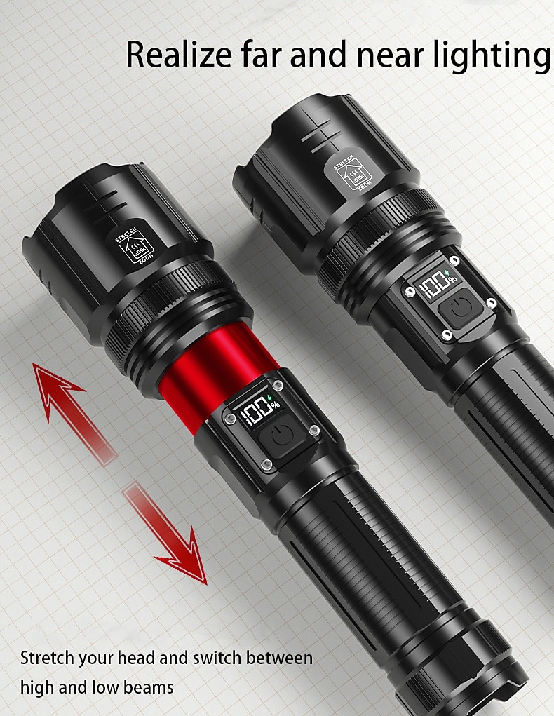 1PC 30 W مصابيح يدوية وأضواء تخييم مع وظيفة الإضاءة أبيض 4.2 V 1 الخرز LED 2026 - $53.99 –P2