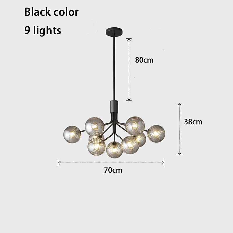 9-Licht 110 cm Laterne Desgin Insel Design Pendelleuchten Kupfer Glas Künsterlischer Stil Stilvoll Messing Modern Nordischer Stil 110-120V 220-240V 2025 - $615.59 –P2