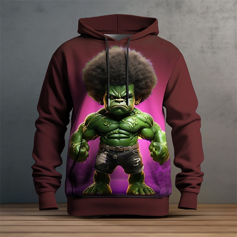 Hombre Graphic Caricatura Sudadera Sudaderas Sudadera Manga Larga Sudadera con capucha Con Capucha Moda Impresión 3D Vacaciones Deporte Festivos Negro Azul Marino Estampado Bolsillo delantero 2025 - $31.99 –P3
