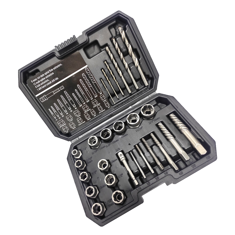 26pc Nut Extractor Screw Extractor Left Rotating Twists Drill Disassembly Tool Sliding Tooth Nut Remover Set 2025 - $44.99 –P2
