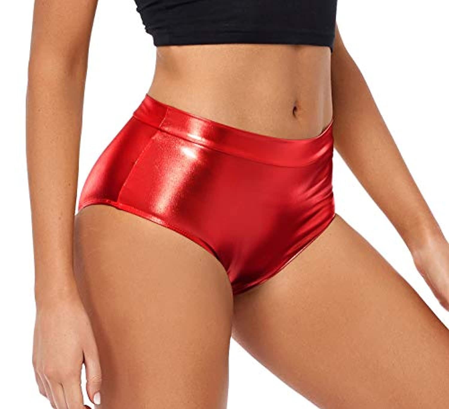Metallisch 1980er Glänzendes Latex-Patent Shorts PU - Leder Figurbetontes Einfarbig Damen Maskerade Party Junggesellinnenabschiedsparty Pride Parade Erwachsene Shorts 2025 - $21.99 –P1