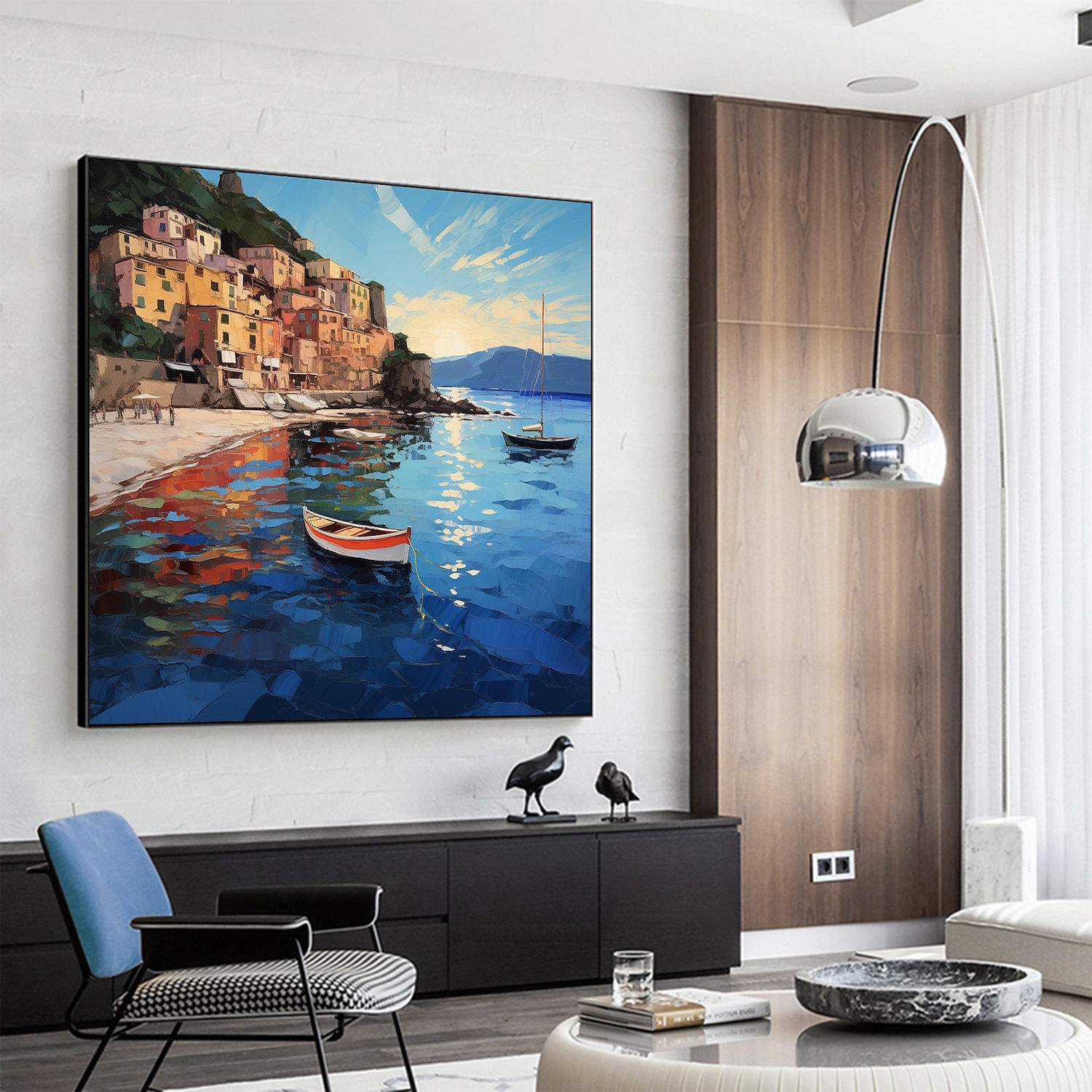 Handmade Oil Painting Canvas Wall Art Decor Original sailboat art Home Decor With Stretched FrameWithout Inner Frame Painting 2025 - $147.99 –P1