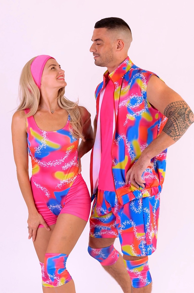 Couples Movie Rollerblade Outfits Doll Suits Jumpsuit Hot Pink Men's Women's Couple's Cosplay Costume Halloween Carnival Masquerade 2026 - $31.99 –P3
