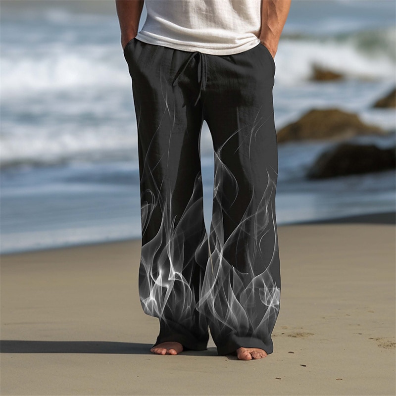 Herren Feuer Freizeithose Hosen Hose Baggy-Hosen Mittlere Taille Vintage Outdoor Streetwear Alltagskleidung Herbst Winter Blau Schwarz Rot 2026 - $31.99 –P10