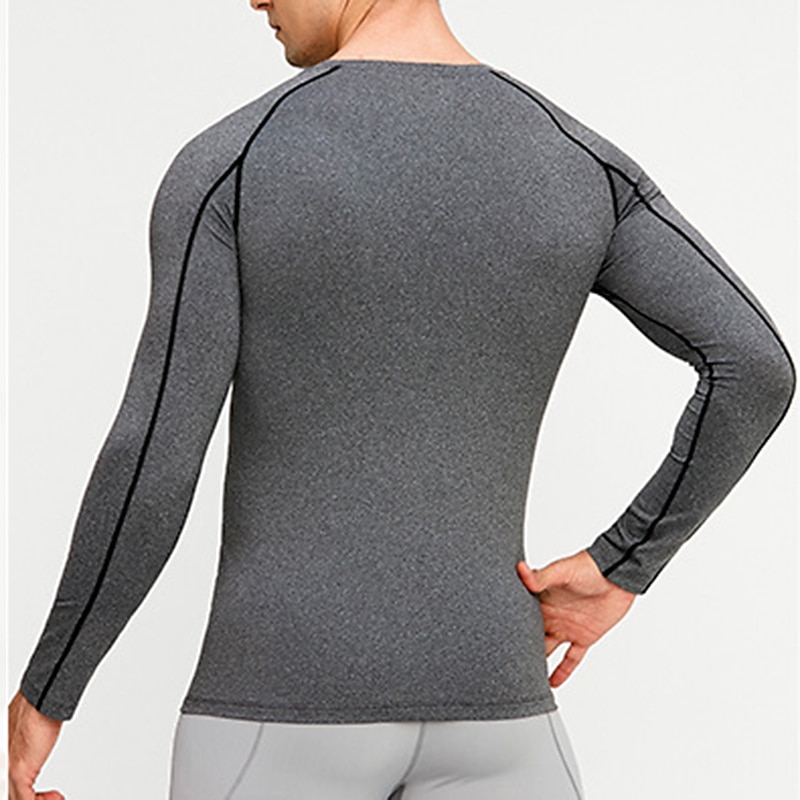 Per uomo maglietta Maglia da palestra Maglia a compressione Camicia fitness Top da uomo Girocollo Manica lunga Sportivo Da mare Per uscire Casual / quotidiano Asciugatura rapida Traspirazione del del 2025 a $15.49 –P5