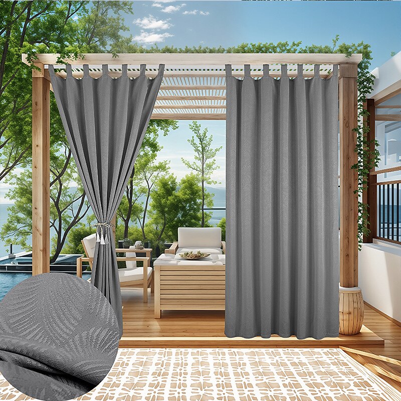 utendørs gardiner til terrasse ensfargede vanntette gardiner utendørs skjermer for lysthus pergola veranda vindusgardinpaneler 2025 - $39.99 –P8