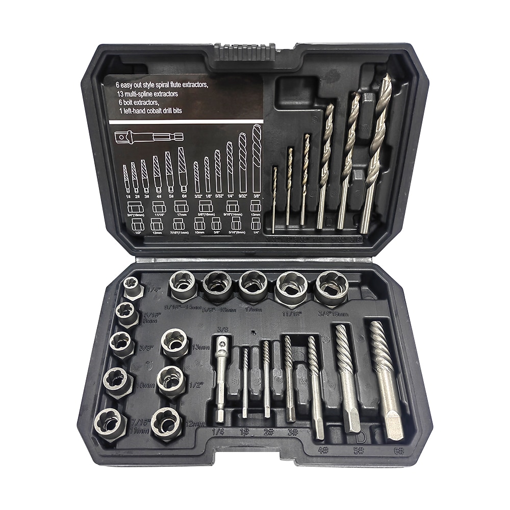 26pc Nut Extractor Screw Extractor Left Rotating Twists Drill Disassembly Tool Sliding Tooth Nut Remover Set 2025 - $44.99 –P3