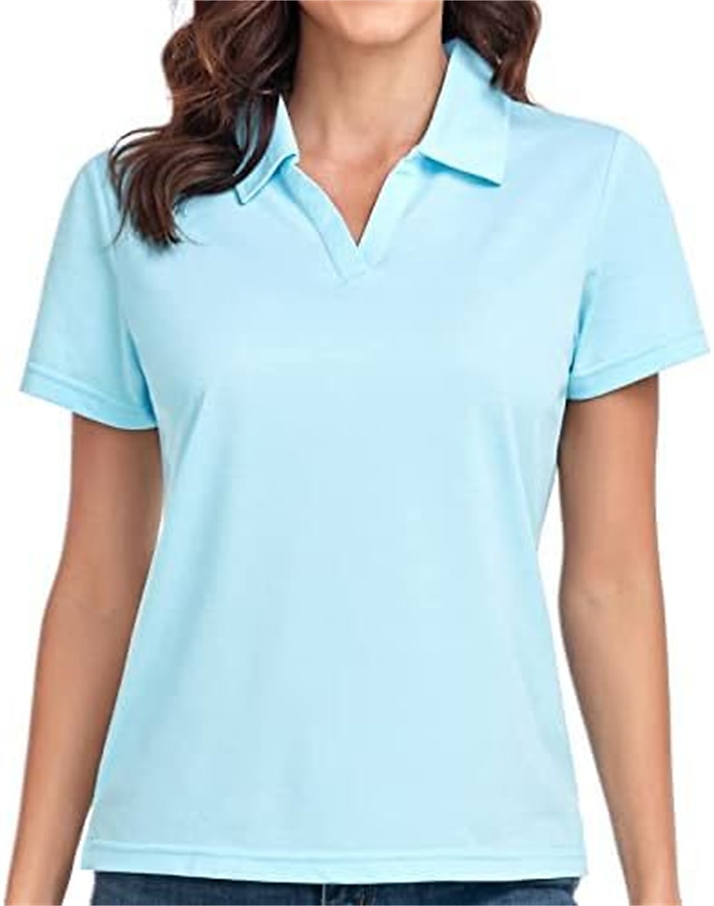 Polo maglietta Per donna Nero Bianco Rosa Tinta unica Di base Giornaliero Giornaliero Colletto Standard S del 2025 a $27.99 –P9
