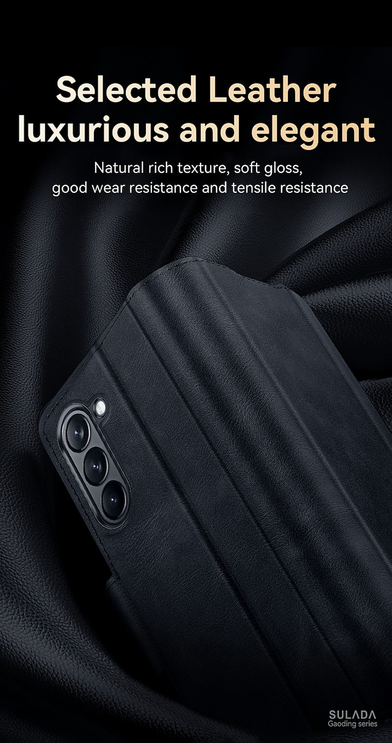 Phone Case For Samsung Galaxy Z Fold 6 Z Fold 5 Z Fold 4 Z Fold 3 Z Fold 2 Back Cover with Stand Holder Magnetic Shockproof Retro TPU PU Leather 2025 - $29.99 –P3