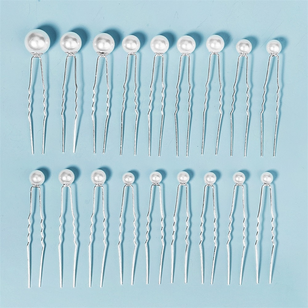 18 peças de pinos de cabelo de pérola de casamento em forma de u barrette casamento vintage pérola strass pinos de cabelo acessórios para noivas mulheres dama de honra de 2026 por $9.99 –P7