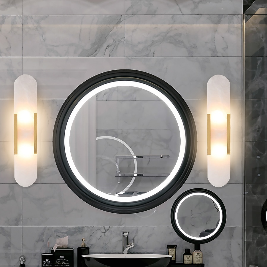 applique da parete a led in marmo ovale applique moderna luce calda apparecchio di illuminazione moderna lampade da parete per interni camera da letto sala da pranzo rame 110-240v del 2025 a $247.19 –P9