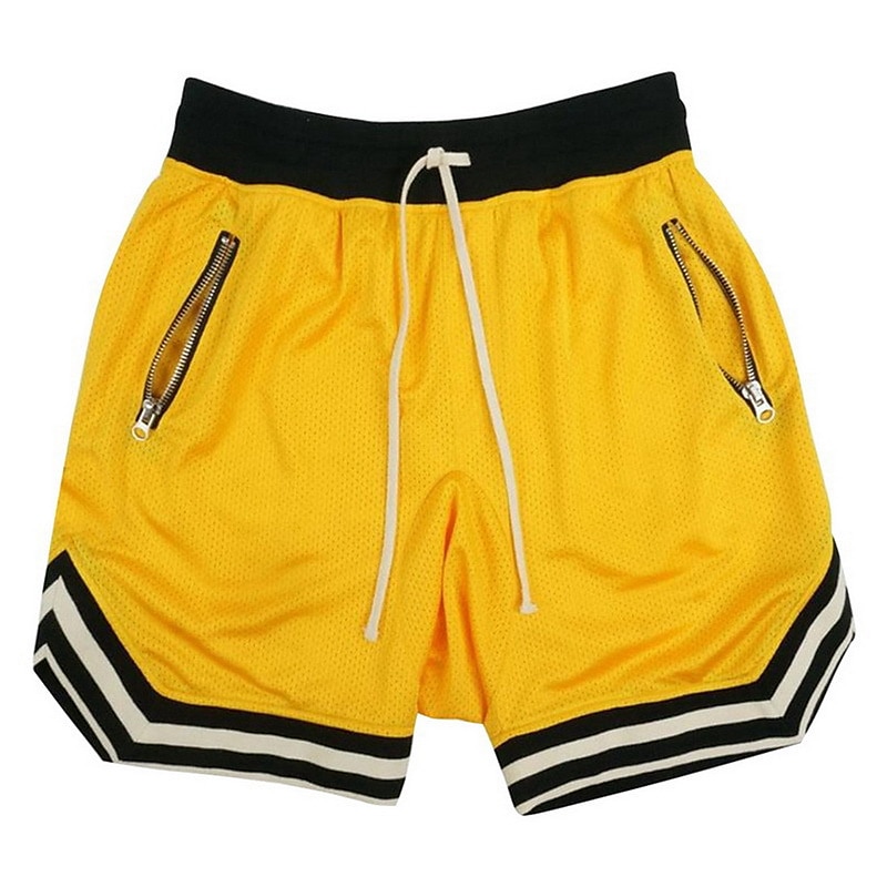 Men's Basketball Shorts Gym Shorts Sport Basketball Running Casual Drawstring Elastic Waist Color Block Knee Length Gymnatics Activewear Black White Micro-elastic 2025 - $11.99 –P5